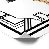  zwart-wit 1930s gepantserd poster (Hoek)