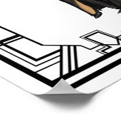  zwart-wit 1930s Zijderoute Mode Poster (Hoek)