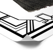  zwart-wit 1940s Zijderoute Mode Poster (Hoek)