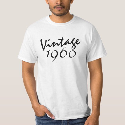 Zwart-wit 1960 verjaardag T-Shirt (Voorkant)