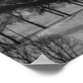 Zwart-wit 1968 Duits winterstadje Beieren Poster (Hoek)