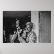 Zwart-wit 1968 Europees portret van een jong