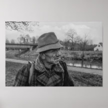 Zwart-wit 1968 Europees portret van een Man