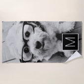 Zwart-wit 1 Aangepast fotocollage Strandlaken (Voorkant)