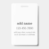 Zwart wit 1 Foto Collage Aangepast monogram Badge (Achterkant)