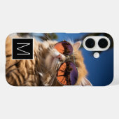 Zwart-wit 1 Foto Collage Aangepast monogram Case-Mate iPhone Case (Achterkant (horizontaal))