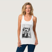 Zwart-wit 1 Foto Collage Aangepast monogram Tanktop (Volledige Voorkant)