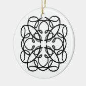 Zwart & Wit #1 Keramisch Ornament (Links)