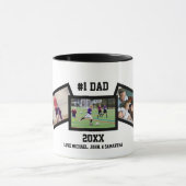 Zwart wit #1 Pap 3 Foto Vaderdag Mok (Midden)