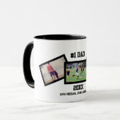 Zwart wit #1 Pap 3 Foto Vaderdag Mok (Voorkant links)