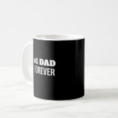Zwart-wit #1 Papa Forever Vaderdag Gift Koffiemok (Voorkant links)