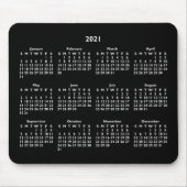 zwart-wit 2021-kalender muismat (Voorkant)