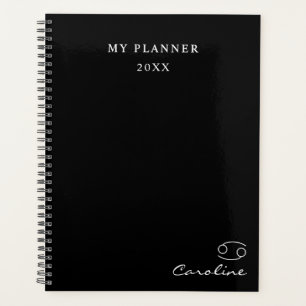 Zwart-wit 2022-kankers Zodiac Symbol Planner