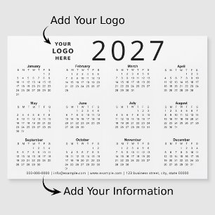 Zwart Wit 2027 Aangepast Logo Zakelijke Kalender