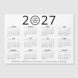 Zwart Wit 2027 Aangepast Logo Zakelijke Kalender