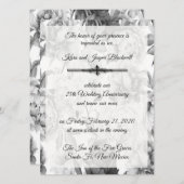 Zwart & Wit 25e jubileumfeest Kaart (Voorkant / Achterkant)