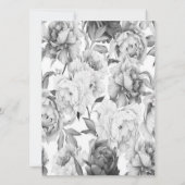 Zwart & Wit 25ste Jubileumfeest Kaart (Achterkant)