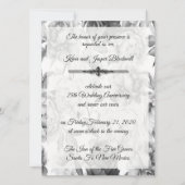 Zwart & Wit 25ste Jubileumfeest Kaart (Voorkant)