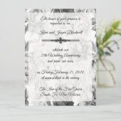 Zwart & Wit 25ste Verjaardagsfeest Kaart (Staand voorkant)