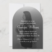 Zwart-wit 2 foto Afstuderen Party Arch Kaart (Achterkant)