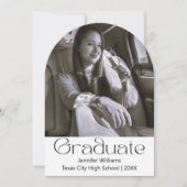 Zwart-wit 2 foto Afstuderen Party Arch Kaart (Voorkant)