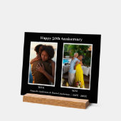 Zwart-wit 2 foto collage Jubileum Acryl Bord (Hoek)