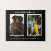 Zwart-wit 2 foto collage Jubileum Legpuzzel (Horizontaal)