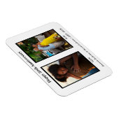 Zwart-wit 2 foto collage Jubileum Magneet (Rechterzijde)