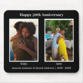 Zwart-wit 2 foto collage Jubileum Muismat (Voorkant)