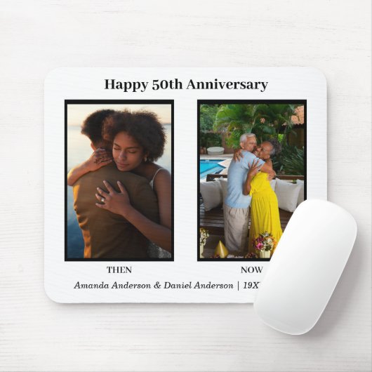 Zwart-wit 2 foto collage Jubileum Muismat (Met muis)