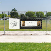 Zwart Wit 2 Foto Congrats Afstudeerder Party Banne Spandoek (Insitu)