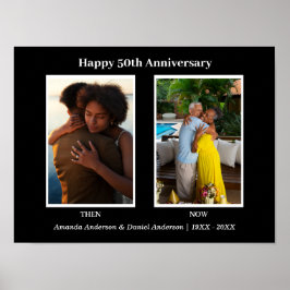 Zwart-wit 2 Fotocollage Jubileum Poster