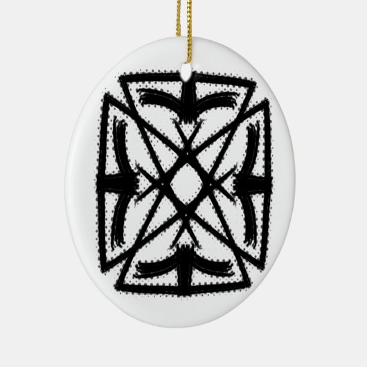 Zwart-wit #2 "The Phoenix" Keramisch Ornament (Rechts)