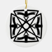 Zwart-wit #2 "The Phoenix" Keramisch Ornament (Voorkant)