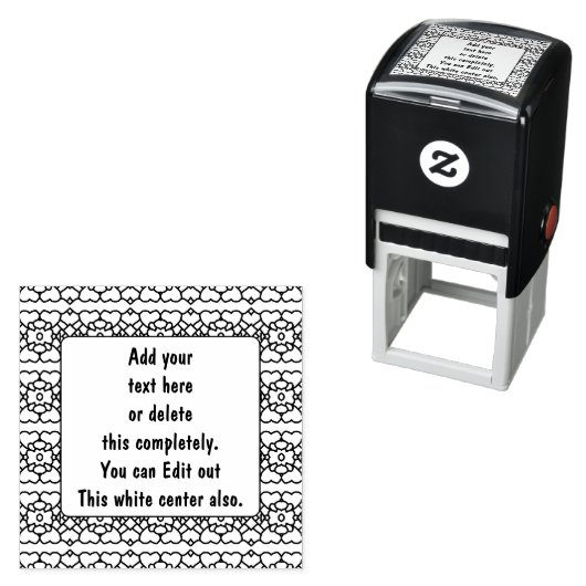 Zwart-wit 2f  zelfinktende stempel (In situ)