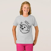 ZWART WIT #30 - GRAPPIG EN SCHATTIG Narwal T-shirt (Voorkant volledig)