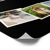Zwart Wit 30e Verjaardag Nummer 30 Foto Collage Poster (Hoek)