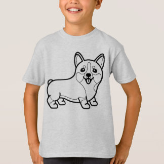 ZWART WIT #31 - Corgi Glimlach T-shirt