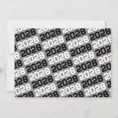 Zwart & Wit 3 Foto Afstuderen Invitation Kaart (Achterkant)