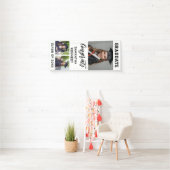 Zwart-wit 3 Foto Verticaal Afstuderen 2025 Spandoek (Insitu)