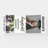Zwart-wit 3 Foto Verticaal Afstuderen 2025 Spandoek (Horizontaal)