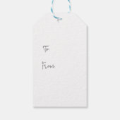 Zwart & Wit 3 Tree Minimal Gift Label Cadeaulabel (Achterkant)