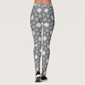 Zwart-wit 3D geometrisch abstracte legging - I (Achterkant)