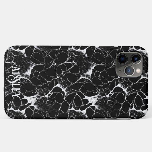 Zwart-wit 3D Spiderweb Abstract Halloween Case-Mate iPhone Case (Achterkant (horizontaal))