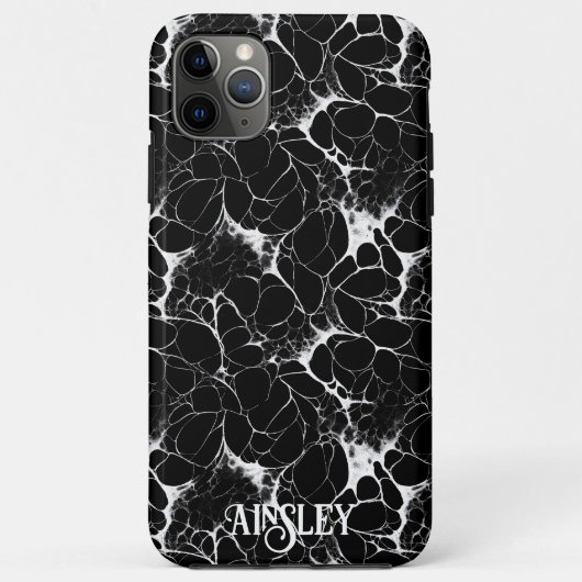 Zwart-wit 3D Spiderweb Abstract Halloween Case-Mate iPhone Case (Achterkant)