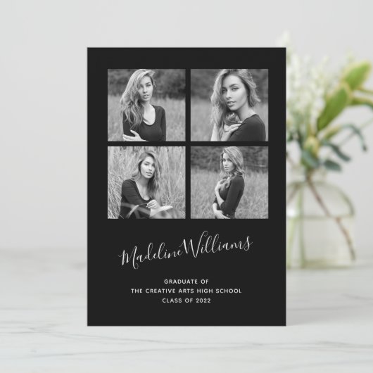 Zwart-wit 4 Aankondiging van het Foto Afstuderen (Staand voorkant)
