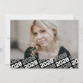 Zwart & Wit 4 Foto Afstuderen Aankondiging (Achterkant)