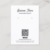 Zwart & Wit 4-foto Oorbel Display Kaart Visitekaartje (Voorkant)