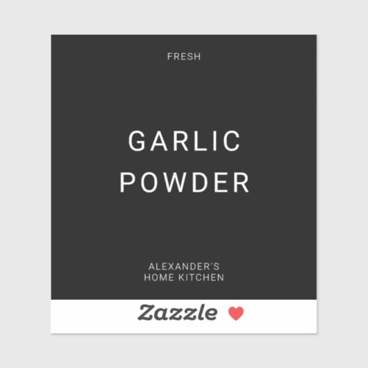 Zwart-wit 4x4 Individueel Spice Label (Vel)