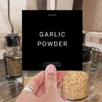 Zwart-wit 4x4 Individueel Spice Label